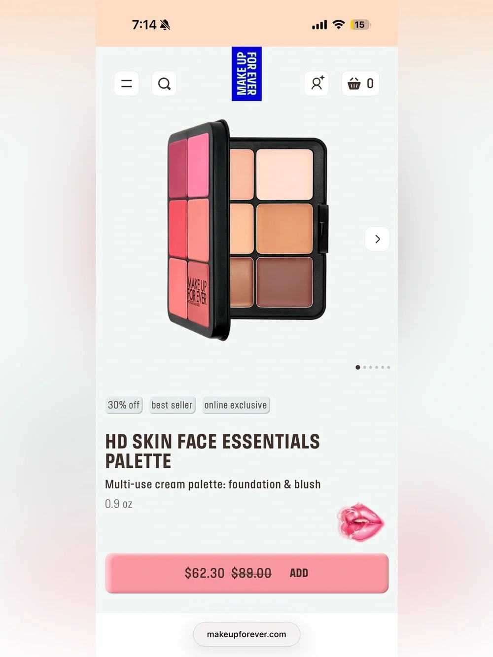 Makeup Forever HD Skin Face Essentials Palette —blush & Glow pallette